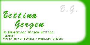 bettina gergen business card